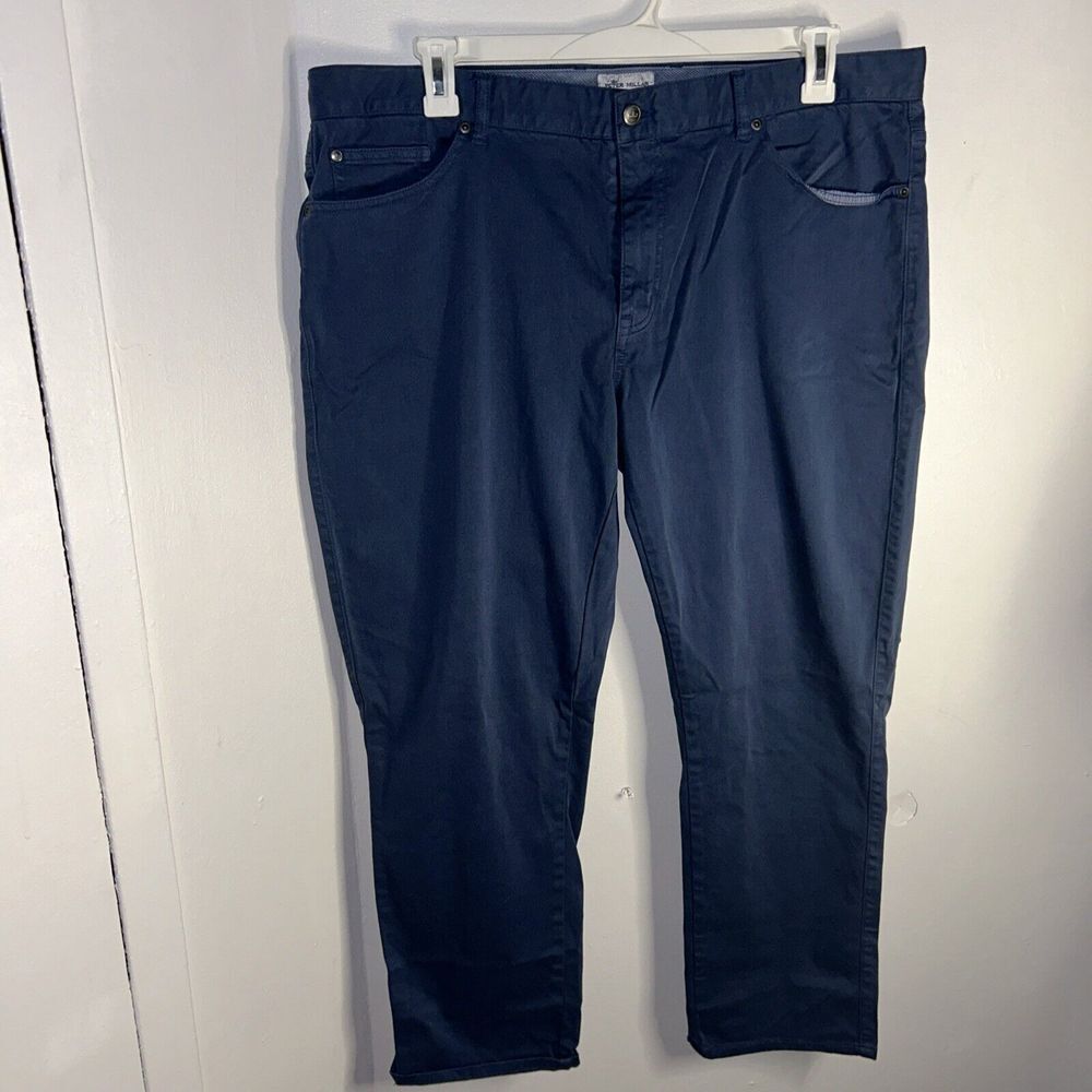 Peter Millar Pants Mens 40x30 Blue Bingham Performance Five Pocket Trouser Pants